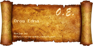 Oros Edna névjegykártya